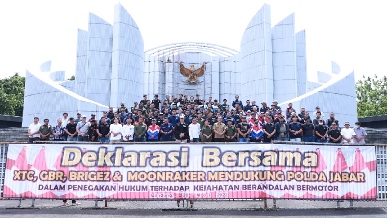 XTC, Brigez, Moonraker, dan GBR Dukung Polda Jabar Libas Geng Motor Pelaku Kejahatan