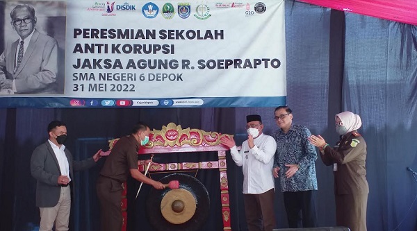 Depok Resmikan Sekolah Antikorupsi Pertama di Jabar, Siswa Bakal Belajar 2 Jam dalam Sepekan