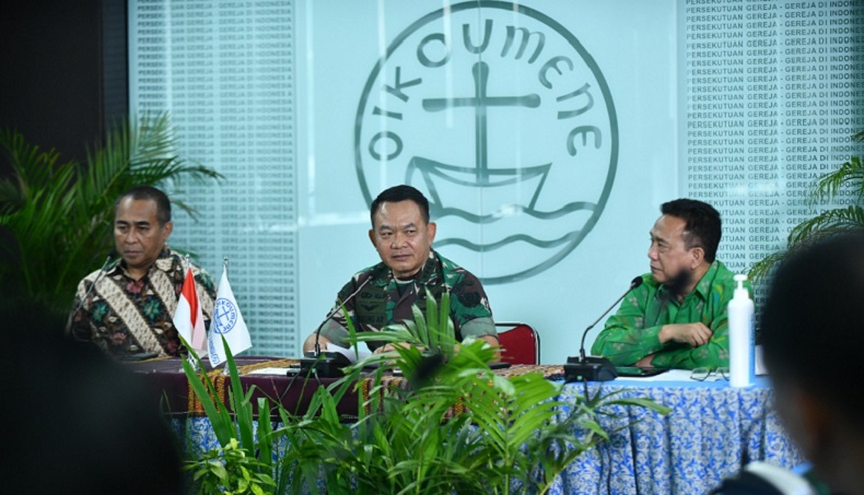 Berkunjung ke PGI, KSAD Dudung : Gerakan Intoleran Dapat Memecah Belah Bangsa