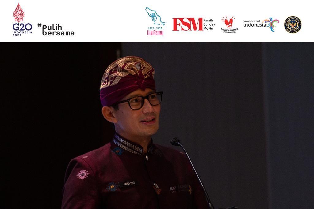 Buka Festival Film Pendek Family Sunday Movie x Lake Toba Film Festival, Sandiaga: Ciptakan Lapangan Kerja!