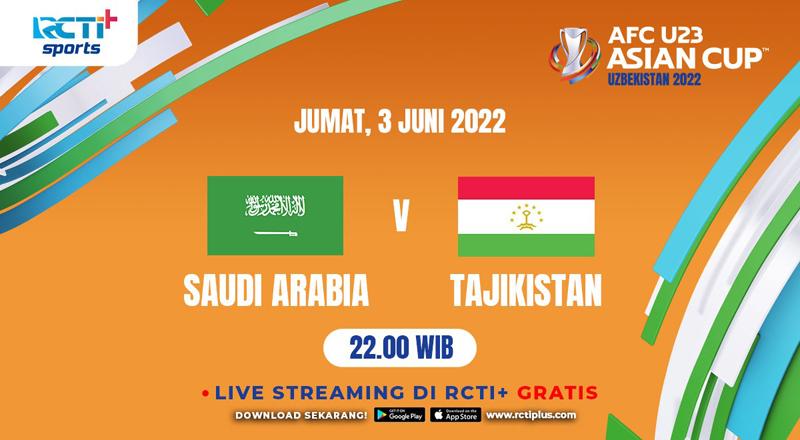 Link Live Streaming Piala Asia U-23 2022 Hari Ini di RCTI+: Arab Saudi Vs Tajikistan