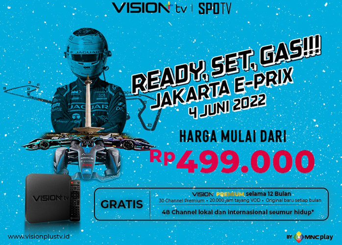 Nonton Balapan Formula E Jakarta 2022 Akhir Pekan Ini, Live di Vision+ TV