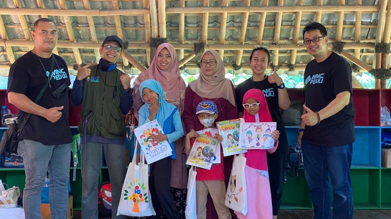 Sekolah Alam Bambu Item Bogor Sambut Hangat Kehadiran MNC Peduli