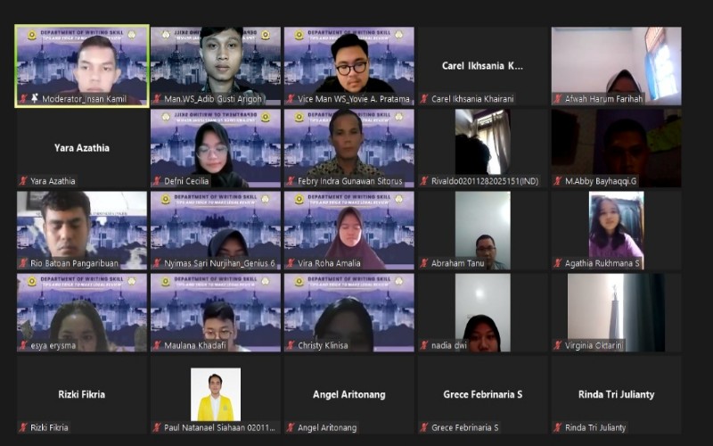 Improving Skill Kepenulisan, Lawcus FH Unsri Gelar Lawcus Legal Review Class