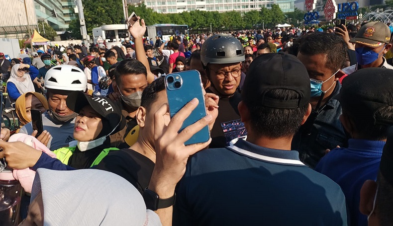 Pantau Car Free Day di Sudirman-Thamrin, Anies : Antusiasme Warga Sangat Tinggi