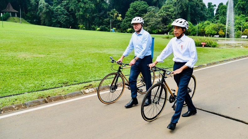 Naik Sepeda Bambu Bareng Jokowi, PM Australia: Pengalaman Luar Biasa