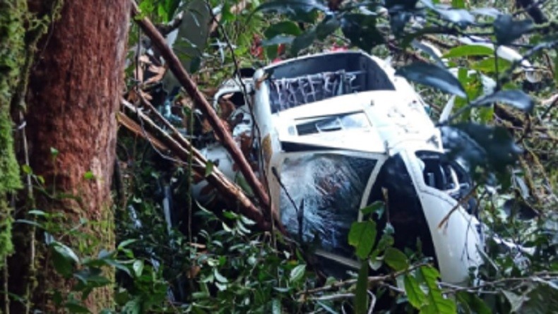 Penampakan Helikopter Kecelakaan di Mimika Papua, Terguling di Bawah Pohon