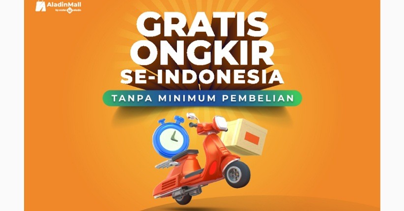 Serasa Belanja Offline, Beli apa pun di AladinMall by Mister Aladin Gratis Ongkir ke Seluruh Indonesia!