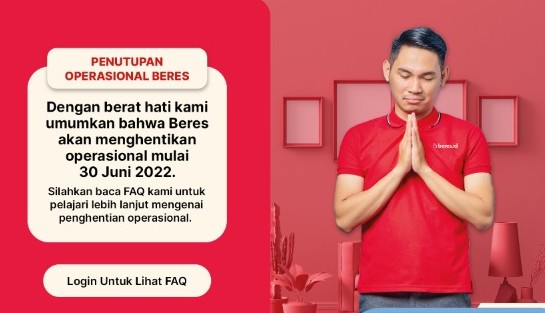 Startup Kembali Gulung Tikar, Giliran Beres.id Setop Operasi Akhir Bulan Ini