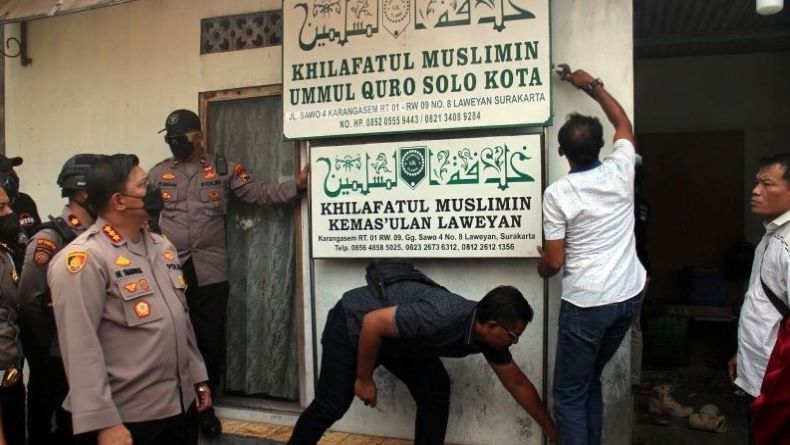 Papan Nama Kantor Khilafatul Muslimin di Solo Dicopot Polisi, 5 Pengurus Dipanggil