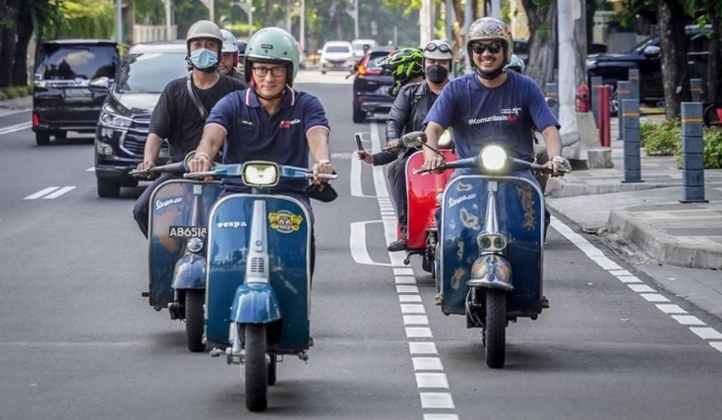 Event Club Vespa Terbesar Dunia Digelar di Bali, Sandiaga Uno Bangga: Pertama Digelar di Luar Eropa