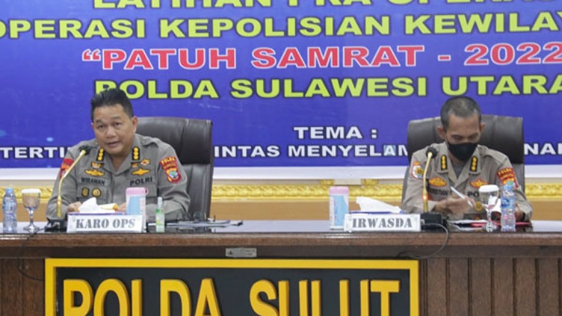 Polda Sulut Gelar Latpraops Patuh Samrat 2022