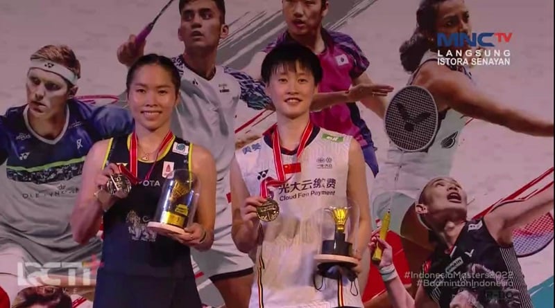 Hasil Final Indonesia Masters 2022: Bikin Intanon Pontang-panting, Chen Yu Fei Juara