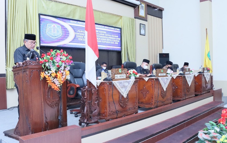 Plt Bupati Hulu Sungai Utara Sampaikan Pertanggungjawaban Pelaksanaan APBD 2021