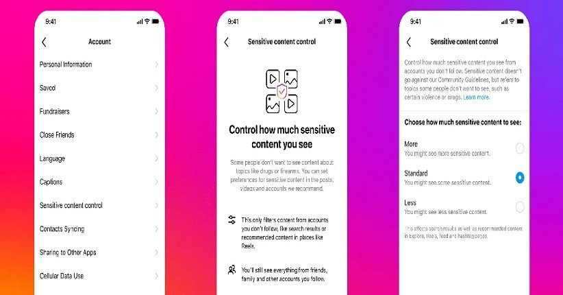 Cara Filter Konten Sensitif di Instagram