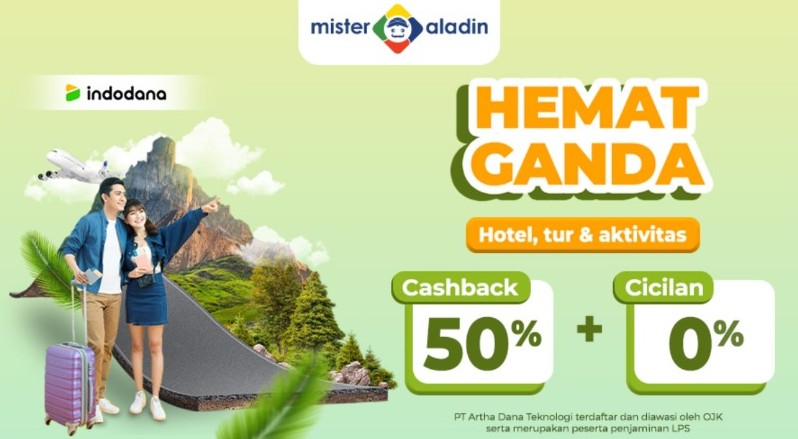 Super Untung! Ada Cashback 50% Plus Cicilan 0% Kalau Bayar Pakai Indodana di Mister Aladin