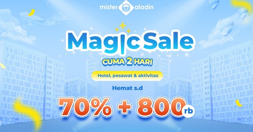 Cuma 2 Hari! Jangan Sampai Terlewat Promo Magic Sale di Mister Aladin, Ada Diskon s.d 70% + Rp800.000