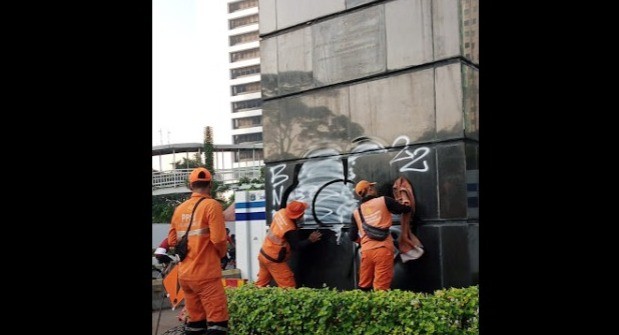 Viral Patung Jenderal Sudirman jadi Sasaran Vandalisme, PPSU Turun Tangan