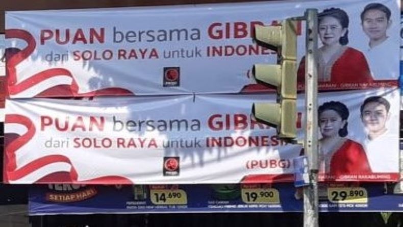 Spanduk Bergambar Puan-Gibran Muncul di Solo Raya, Siapa yang Memasang?