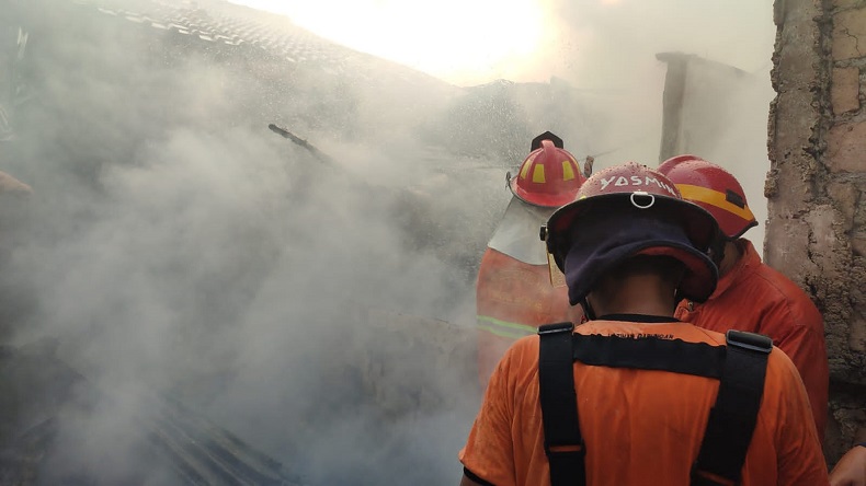 Tabung Gas Bocor, 3 Rumah Dekat Pasar Anyar Bogor Ludes Terbakar