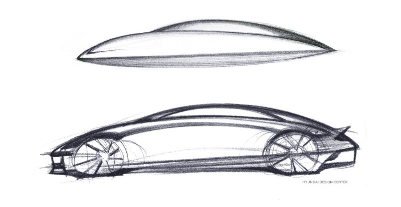 Hyundai Bocorkan Sketsa Mobil Listrik Ioniq 6