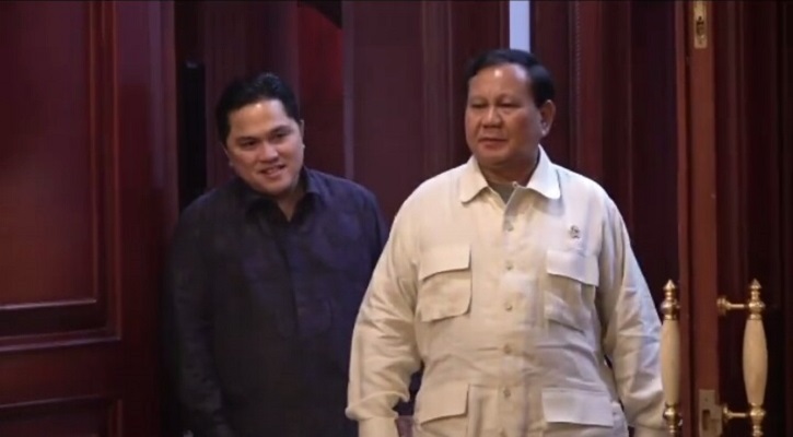 Erick Thohir Sambangi Prabowo di Kantornya, Bahas Skema Pengadaan Alutsista