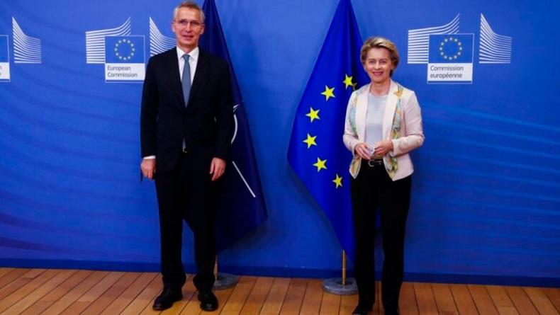 Pemimpin NATO dan Uni Eropa Bertemu Sebelum KTT, Bahas Keanggotaan Ukraina?