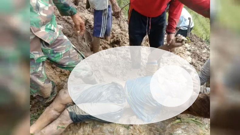 Bukit dan Tembok Pembatas Tebing Longsor, 1 Warga Ciwaru Kuningan Tewas Tertimbun