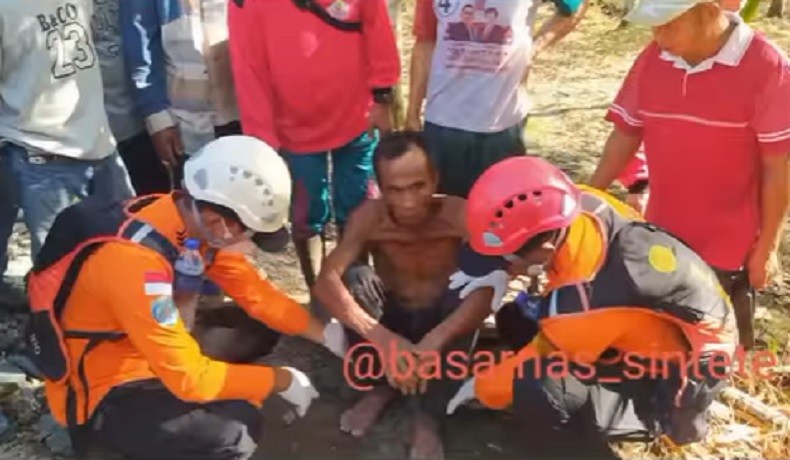 Empat Hari Tersesat di Hutan, Kakek Amat Sehad Ditemukan dalam Kondisi Lemas 