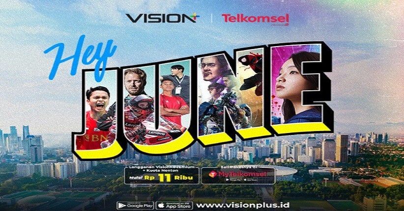 Bundling Vision+ dan Telkomsel, Makin Seru Streaming Konten Spesial Juni  