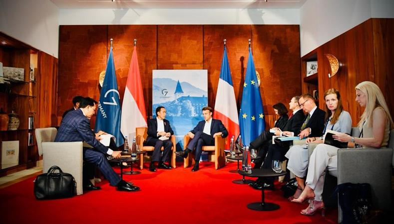  Jokowi Bahas Situasi Ukraina dengan Presiden Macron