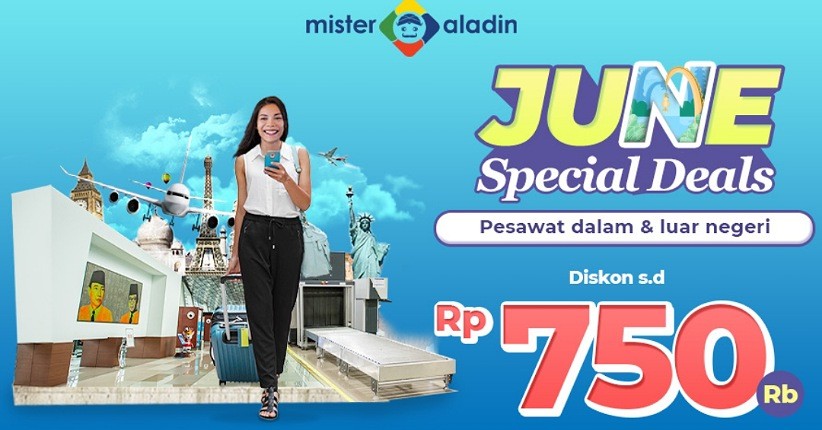 Masih Bilang kalau Naik Pesawat Mahal? Nih Mister Aladin Kasih Diskon hingga Rp750.000!