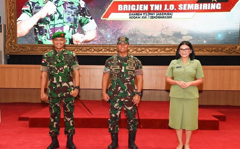 Pecah Bintang, Danrem 172/PWY JO Sembiring Resmi Berpangkat Brigjen