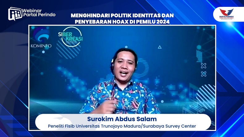 Webinar Partai Perindo, Pengamat Beberkan 5 Cara Antisipasi Hoaks di Pemilu 2024