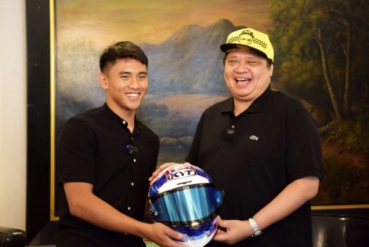 Pembalap Mario Aji Sampaikan Harapan Keberlanjutan Dukungan Pemerintah ke Menko Airlangga