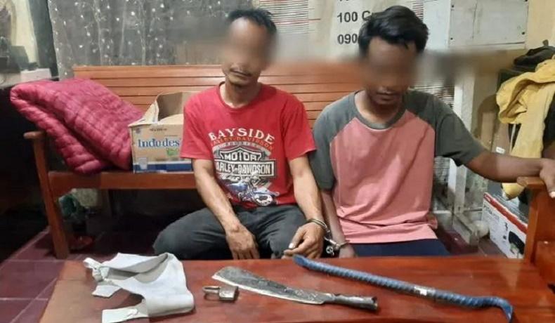 Terekam CCTV, 2 Maling di Langkat Beraksi Pakai Bra Bobol Rumah Warga