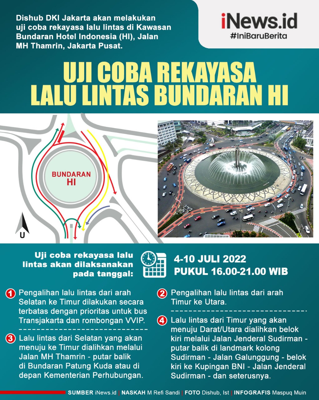 Infografis Dishub DKI Akan Rekayasa Lalin di Bundaran HI