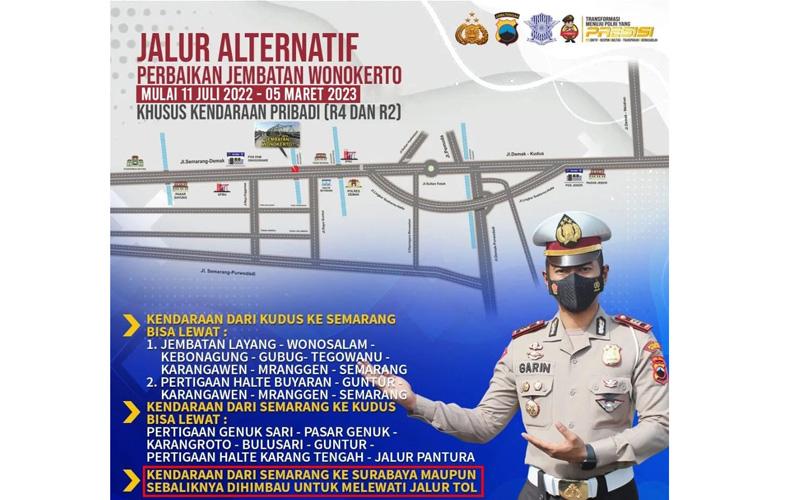  Perbaikan Jembatan Wonokerto, Ini Rekayasa Lalu Lintas yang Disiapkan Polres Demak