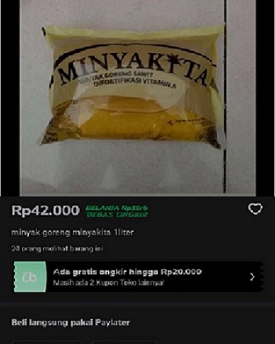 Kemendag Bakal Take Down 129 Pedagang Online Jual Minyakita di Atas Rp14.000 per Liter