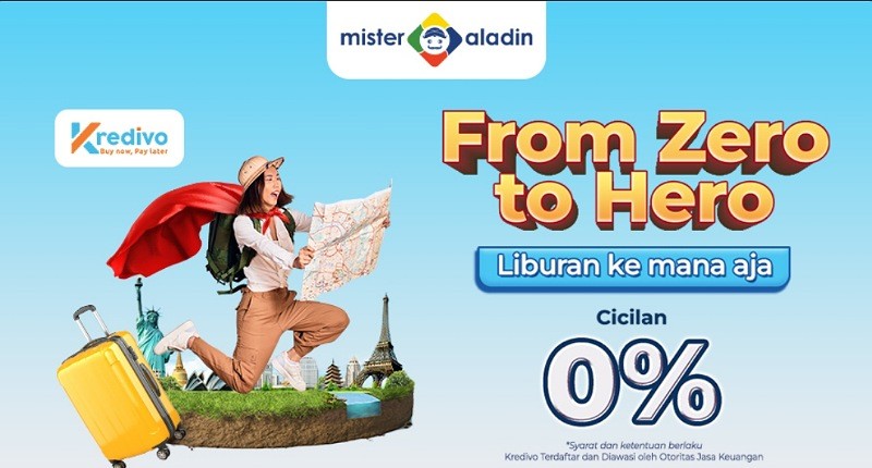 Mau Liburan Bareng Keluarga tapi Dana Kurang? Ke Mister Aladin Saja Mumpung Lagi Ada Promo Kredivo Cicilan 0%!