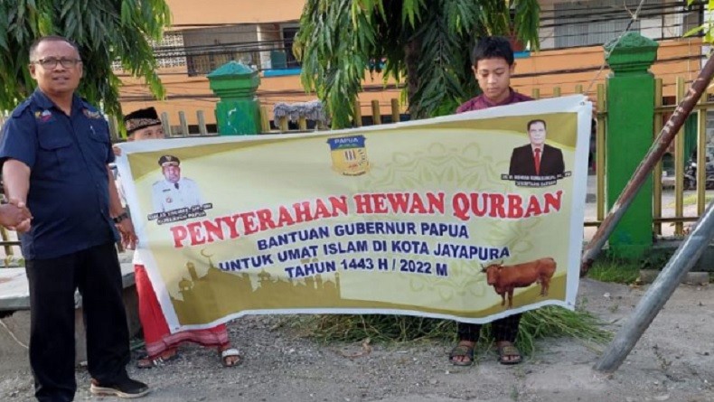 Gubernur Papua Lukas Enembe Salurkan 31 Hewan Kurban untuk Dibagikan di 6 Wilayah
