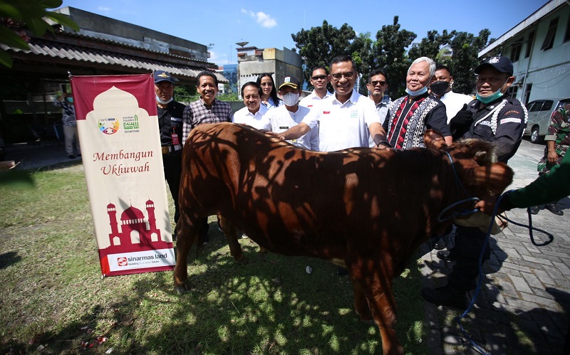 Sinar Mas Land Salurkan 512 Hewan Kurban dan Kurangi Sampah Plastik