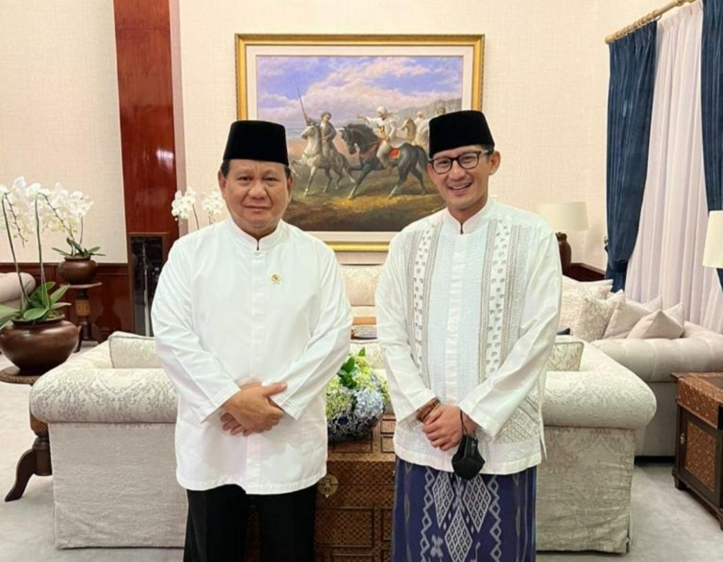 Usai Dampingi Jokowi Salat Idul Adha, Sandiaga Uno Silaturahmi ke Kediaman Prabowo Subianto