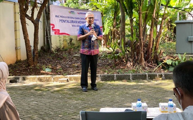 Terima Sumbangan Hewan Kurban, Warga Rawa Barat Doakan Perindo dan MNC Peduli Sukses Selalu