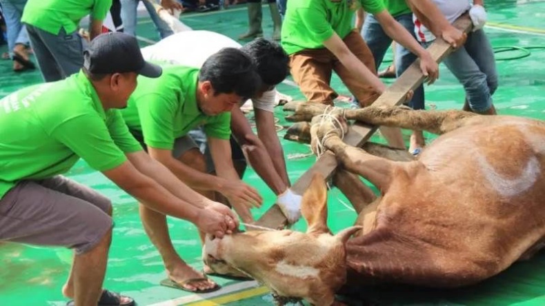 Alhamdulillah, Napi di Lapas Pekanbaru Sembelih 16 Hewan Kurban