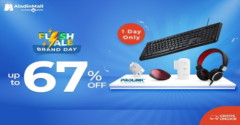 Hanya Hari Ini! Flash Sale Prolink Diskon hingga 67  Persen di AladinMall by Mister Aladin, Buruan Checkout
