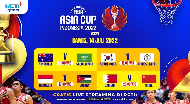 Link Live Streaming Indonesia Vs Yordania di FIBA Asia Cup 2022 Sore Ini 