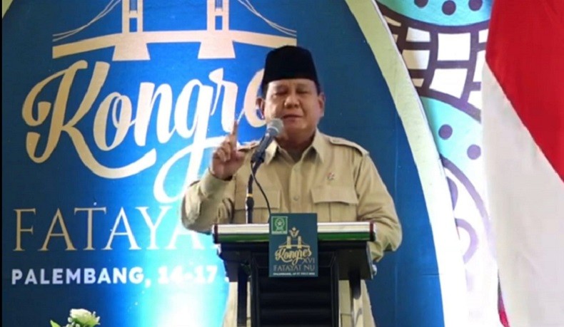 Bicara di Kongres Fatayat NU, Prabowo : NU Pilar Stabilitas Negara Ini