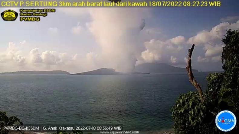 Anak Krakatau Erupsi, Kolom Abu 2.000 Meter di Atas Puncak