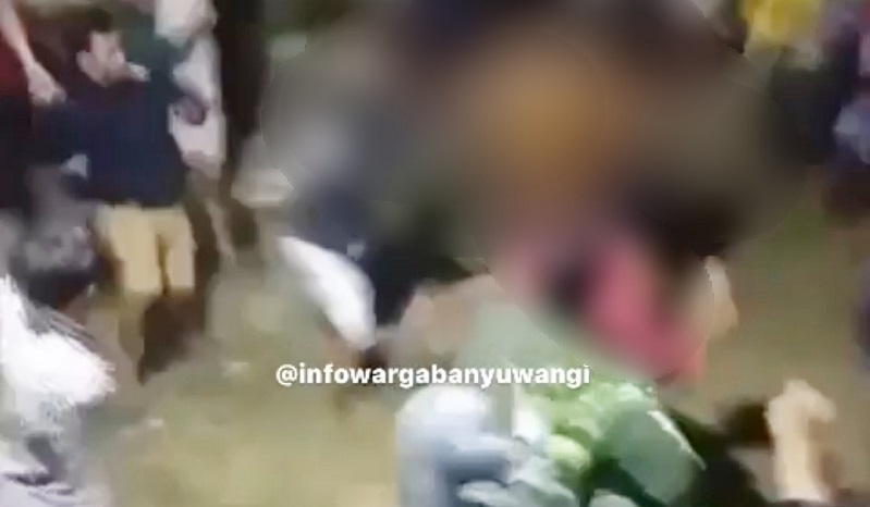 Viral Sekelompok Pemuda Banyuwangi Baku Hantam di Acara Orkes Dangdut